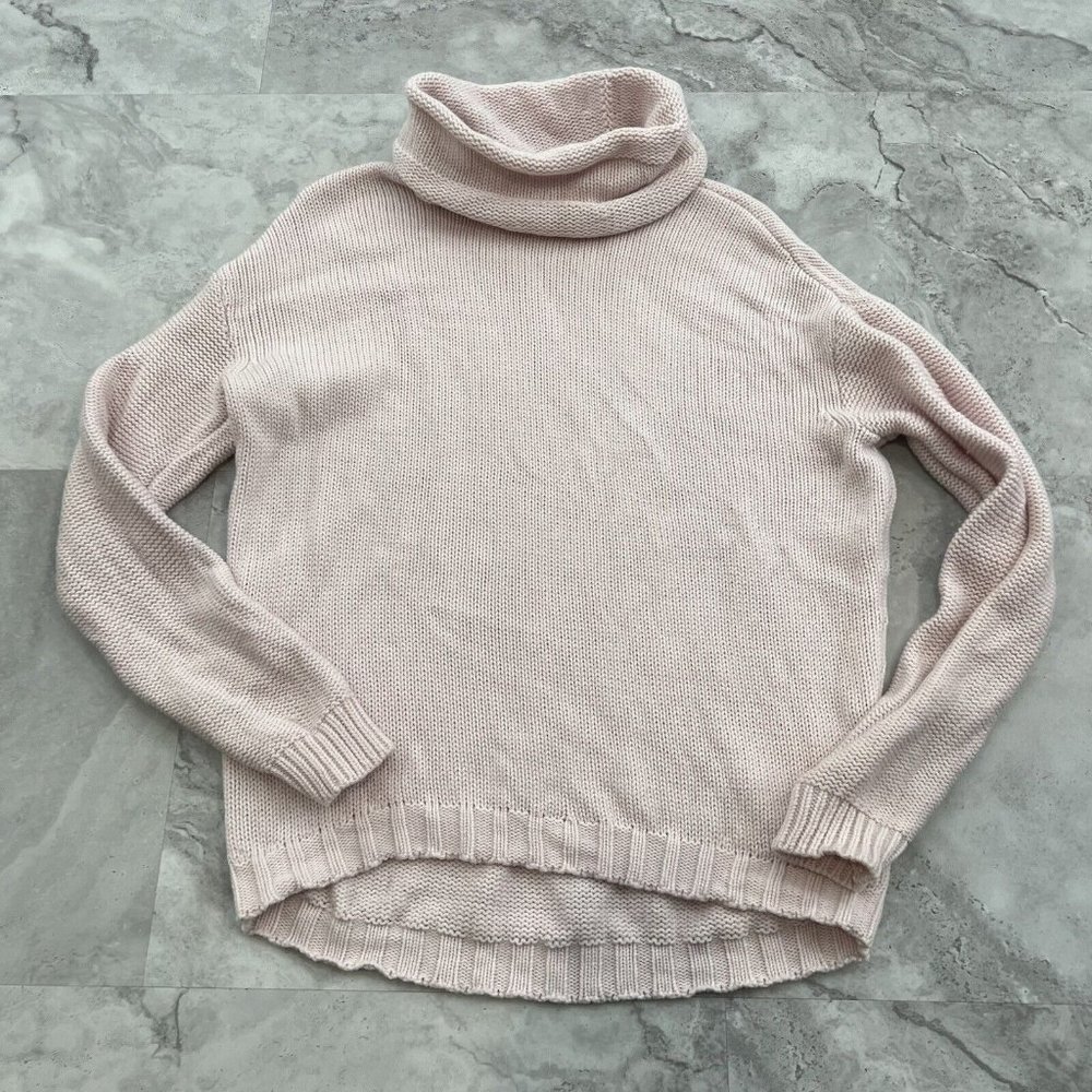 Duffy‎ Womens Turtleneck Long Sleeve Knit Sweater Blush Size Medium M